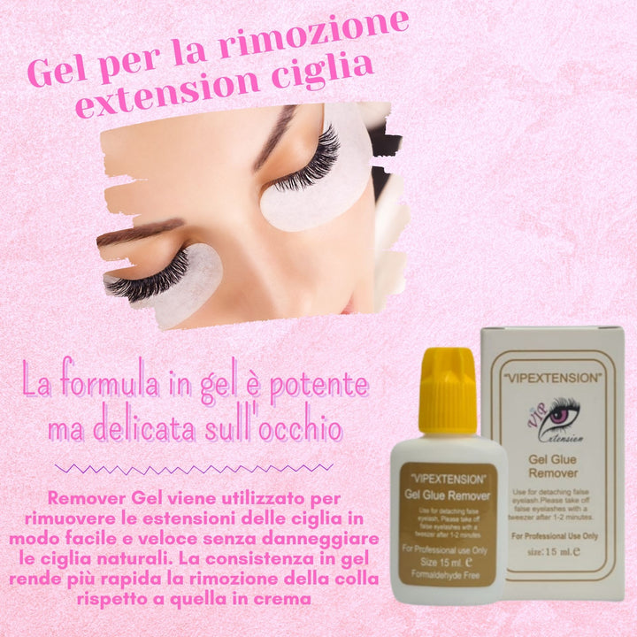 Remover Gel 15 ml - Rimozione Colla Extension Ciglia - Eyelash Glue Remover